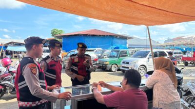 KRYD Sat Samapta Polres Takalar: Patroli Dialogis di Pasar Sentral Ajak Warga Jaga Kamtibmas
