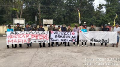 AKPERSI Geruduk Polsek Rumpun atas Kasus Intimidasi Jurnalis