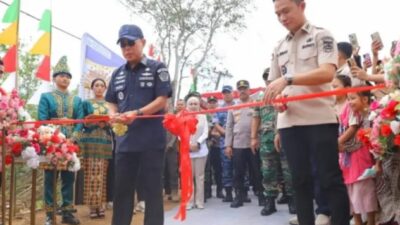 Peresmian Jembatan Bailey Penanganan Darurat Banjir di Desa Sambandete, Konawe Utara