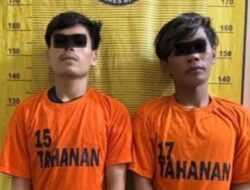 Tabrak Petugas Dengan Sepeda Motor, Dua Orang Pria di Gelandang Polres Binjai