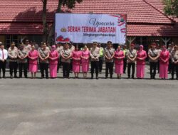 Kapolres Binjai Pimpin Sertijab Waka Polres, Kabag Log dan Kasat Narkoba