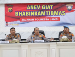 Wakapolresta Jambi Pimpin Anev Bhabinkamtibmas Polsek Jajaran
