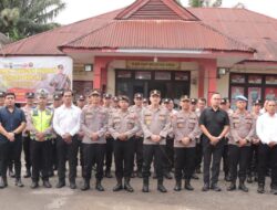 Kapolres Binjai Pimpin Apel Pagi Di Polsek Binjai Selatan
