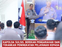 Kapolda Sulsel Berikan Pengarahan dan Tekankan Peningkatan Pelayanan kepada Personel Ditlantas Polda Sulsel