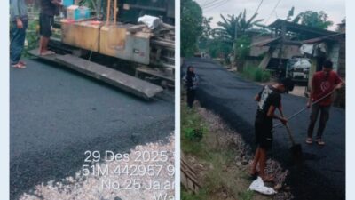 Warga Jalan Banda Akhirnya Nikmati Jalan Aspal