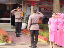 Polres Binjai Melaksanakan Upacara Kenaikkan Pangkat 69 Personil 