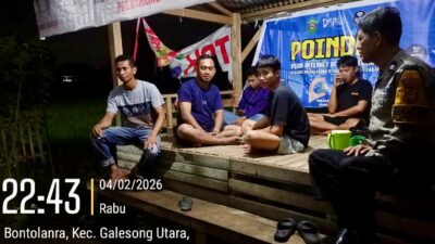 Bhabinkamtibmas Bontolanra Intensifkan Patroli Malam dan Kontrol Poskamling