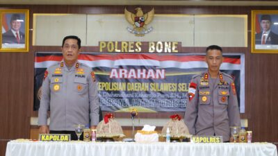 Kapolda Sulsel Kunjungi Polres Bone, Tegaskan Disiplin, Integritas, dan Komitmen Pelayanan kepada Masyarakat