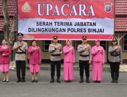 Kapolres Binjai Pimpin Sertijab Kasat Binmas Dan Kapolsek Binjai Utara