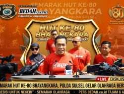 Semarak Bhayangkara ke-80, Polda Sulsel Gelar Olahraga Bersama Masyarakat