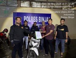 Team Khusus Anti Begal Polres Binjai Berhasil Mengamankan Sepeda Motor Hasil Curian 