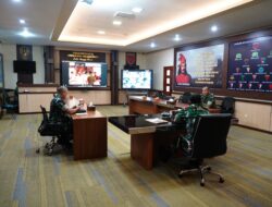 Kodam XIV/Hsn Perkuat Sinergi Nasional, Kapoksahli Hadiri Rakor Pengendalian Karhutla Tingkat Nasional Secara Vicon