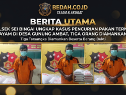 Polsek Sei Bingai Ungkap Kasus Pencurian Pakan Ternak Ayam di Desa Gunung Ambat, Tiga Orang Diamankan