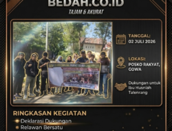 Tandingan Aksi Kritik, Massa “Posko Rakyat Bersatu” Deklarasikan Dukungan: Bupati Gowa Lanjutkan!