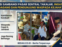 Polisi Sambangi Pasar Sentral Takalar, Ingatkan Pedagang dan Pengunjung Waspada Kejahat