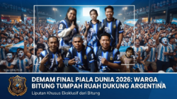 Demam Final Piala Dunia 2026: Warga Bitung Tumpah Ruah Dukung Argentina