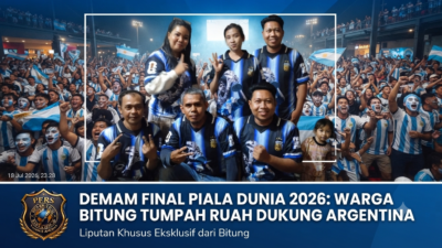 Demam Final Piala Dunia 2026: Warga Bitung Tumpah Ruah Dukung Argentina