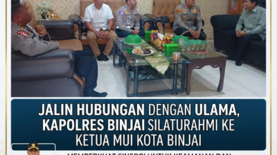 Jalin Hubungan dengan Ulama, Kapolres Binjai Silaturahmi ke Ketua MUI Kota Binjai
