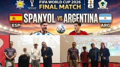 DPD AMPI Kota Binjai dan Anggota DPRD Sumut Gelar Nobar Pildun Spanyol – Argentina