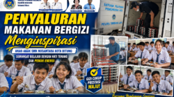 PENYALURAN MAKANAN BERGIZI MENGINSPIRASI- ANAK-ANAK SMK NUSANTARA KOTA BITUNG SEMANGAT BELAJAR DENGAN HATI TENANG DAN PENUH ENERGI