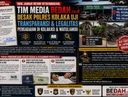 Hak Jawab Resmi Ditayangkan, Tim Media BEDAH.co.id Desak Polres Kolaka Uji Transparansi dan Legalitas Pergadaian di Kolakasi dan Watuliandu