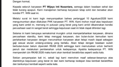 Belum Ada Kepastian RKAB ESDM, PT WIN Rumahkan Sejumlah Karyawan di Konawe Selatan
