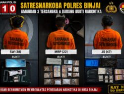 Tiga Hari Beruntun, Polres Binjai Tangkap Pendedar Narkoba Tiga Orang Pria