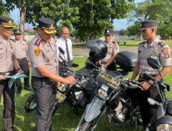 Kapolres Binjai Cek Kesiapan Kendaraan, Senpi dan HT Dinas Personel Polres Binjai
