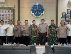 Kokoh kan Sinergitas TNI-Polri, Kapolres Binjai Bersama PJU Gelar Silaturahmi ke Mako Yonarhanud 11/WBY