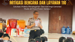 Tingkatkan Kesiapsiagaan, Polres Poso Latih Siswa PMR SMAN 3 Poso Mitigasi Bencana dan Layanan 110
