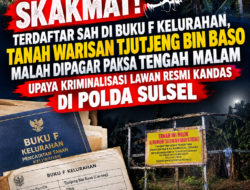Skakmat! Terdaftar Sah di Buku F Kelurahan, Tanah Warisan Tjutjeng Bin Baso Malah Dipagar Paksa Tengah Malam; Pemerintah Setempat Didesak Ambil Tindakan Nyata